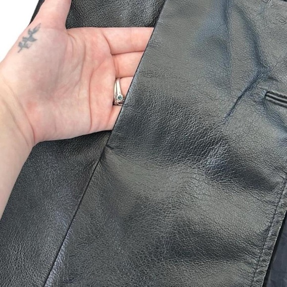 Genuine leather trench coat - Picture 3 of 5